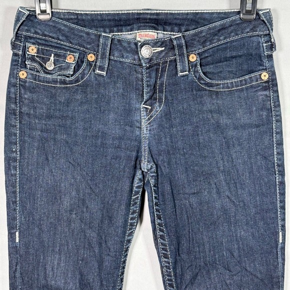 True‎ Religion Womens Bootcut Jeans Dark Wash Size 29 Actual 31x32 - Picture 3 of 16